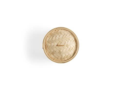 Ken Hom Bamboo Two-Tier Steamer, 20cm, Cream 4 Ken Hom Bamboo Two-Tier Steamer, 20cm, Cream - Image 4
