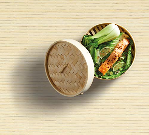 KitchenCraft World of Flavours 2cm Bamboo Steamer Basket, 2 Tier, Ideal for Best for Dim Sum, Vegetables, Bao Buns, Meat and Fish, Beige 5 KitchenCraft World of Flavours 2cm Bamboo Steamer Basket, 2 Tier, Ideal for Best for Dim Sum, Vegetables, Bao Buns, Meat and Fish, Beige - Image 5
