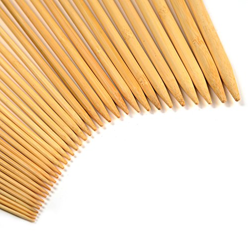 LIHAO Single Point Bamboo Knitting Needles Kit (18 Sizes, 36pcs Total) 2 LIHAO Single Point Bamboo Knitting Needles Kit (18 Sizes, 36pcs Total) - Image 2