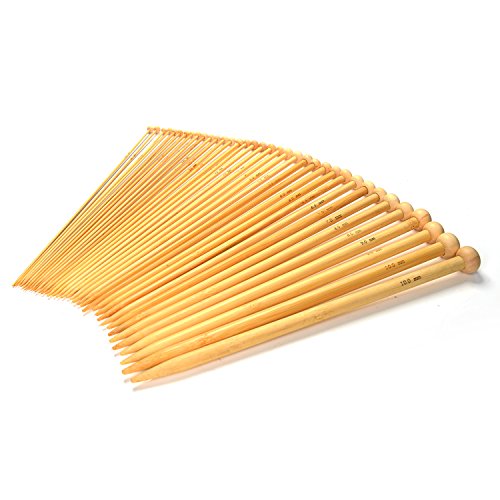 LIHAO Single Point Bamboo Knitting Needles Kit (18 Sizes, 36pcs Total) 3 LIHAO Single Point Bamboo Knitting Needles Kit (18 Sizes, 36pcs Total) - Image 3