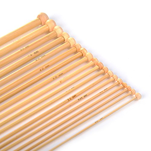 LIHAO Single Point Bamboo Knitting Needles Kit (18 Sizes, 36pcs Total) 5 LIHAO Single Point Bamboo Knitting Needles Kit (18 Sizes, 36pcs Total) - Image 5