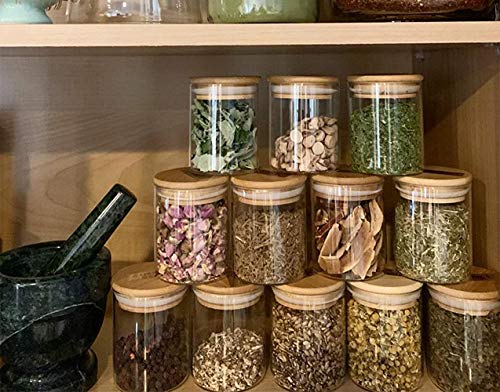 Lawei 12 Pcs Spice Jars with Bamboo Lids Glass Air Tight Food Cereal Storage Container & 24 Labels for Jam Pasta Coffee… 4 Lawei 12 Pcs Spice Jars with Bamboo Lids Glass Air Tight Food Cereal Storage Container & 24 Labels for Jam Pasta Coffee… - Image 4