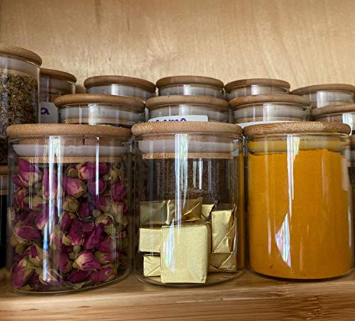 Lawei 12 Pcs Spice Jars with Bamboo Lids Glass Air Tight Food Cereal Storage Container & 24 Labels for Jam Pasta Coffee… 5 Lawei 12 Pcs Spice Jars with Bamboo Lids Glass Air Tight Food Cereal Storage Container & 24 Labels for Jam Pasta Coffee… - Image 5