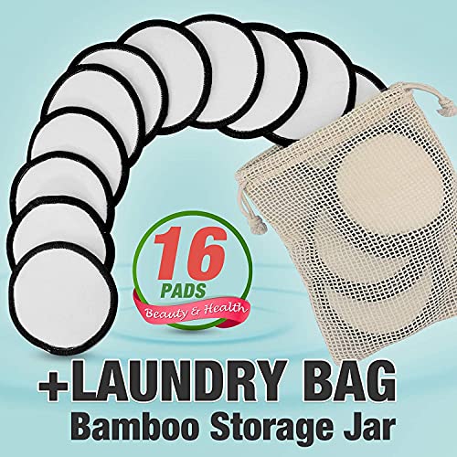 MISICH Reusable Bamboo Cotton Makeup Remover Pads,100% Organic reusable bamboo cotton rounds,16 Pack,Washable Laundry… 4 MISICH Reusable Bamboo Cotton Makeup Remover Pads,100% Organic reusable bamboo cotton rounds,16 Pack,Washable Laundry… - Image 4