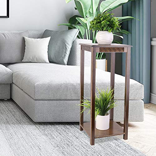 Medla 2 Tier Plant Pot Stand, Bamboo Shelving Unit Plant Shelf Indoor Flower Pot Holder 25x25x75CM 4 Medla 2 Tier Plant Pot Stand, Bamboo Shelving Unit Plant Shelf Indoor Flower Pot Holder 25x25x75CM - Image 4