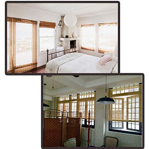 Bamboo Blinds Natural Reed Curtain Roller Blind,Living Room Tea Room Shop Decoration Shading Partition Vintage Straw Curtain, Waterproof and Dustproof,for Outdoor Indoor(50x120cm/20x47in) 4 Bamboo Blinds Natural Reed Curtain Roller Blind,Living Room Tea Room Shop Decoration Shading Partition Vintage Straw Curtain, Waterproof and Dustproof,for Outdoor Indoor(50x120cm/20x47in) - Image 4