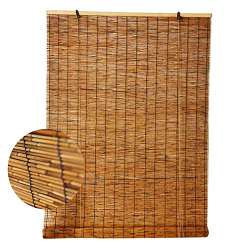 Bamboo Blinds Natural Reed Curtain Roller Blind,Living Room Tea Room Shop Decoration Shading Partition Vintage Straw Curtain, Waterproof and Dustproof,for Outdoor Indoor(50x120cm/20x47in) 1 Bamboo Blinds Natural Reed Curtain Roller Blind,Living Room Tea Room Shop Decoration Shading Partition Vintage Straw Curtain, Waterproof and Dustproof,for Outdoor Indoor(50x120cm/20x47in)