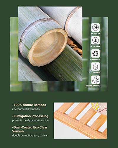 Ohuhu Bamboo Plant Stand 6 Tier 7 Shelf Rack with 7 Plant Saucers, Indoor Outdoor Tall Tiered Plants Stands with 6" & 8" Saucer, Multiple Flower Pots Holder for Yard Patio Garden Balcony Rooms Corner 4 Ohuhu Bamboo Plant Stand 6 Tier 7 Shelf Rack with 7 Plant Saucers, Indoor Outdoor Tall Tiered Plants Stands with 6" & 8" Saucer, Multiple Flower Pots Holder for Yard Patio Garden Balcony Rooms Corner - Image 4