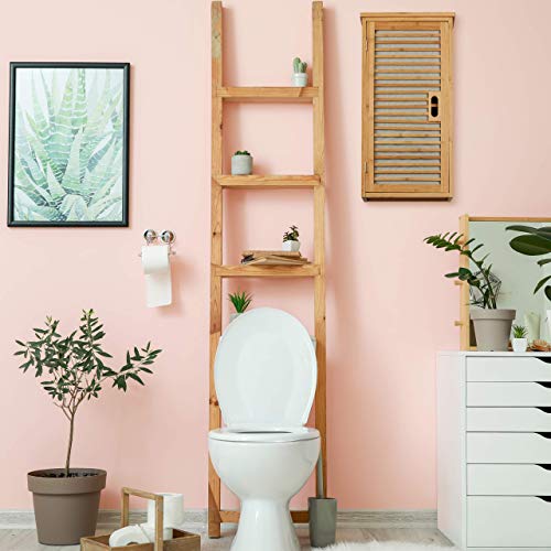 Relaxdays Bamboo Wall-Mounted Bathroom Cabinet, 2 Shelves, Height-Adjustable, H x W x D: 66 x 35 x 20 cm, Natural 2 Relaxdays Bamboo Wall-Mounted Bathroom Cabinet, 2 Shelves, Height-Adjustable, H x W x D: 66 x 35 x 20 cm, Natural - Image 2