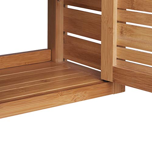 Relaxdays Bamboo Wall Shelf, 2 Doors, Adjustable Liner Base, Square Hanging Wall, HWD 56.5x56x21cm, Natural 7 Relaxdays Bamboo Wall Shelf, 2 Doors, Adjustable Liner Base, Square Hanging Wall, HWD 56.5x56x21cm, Natural - Image 7