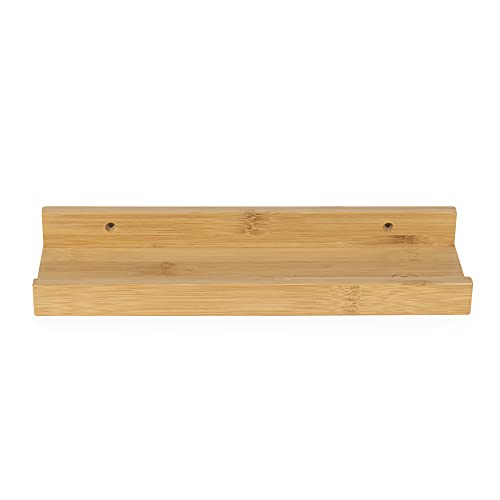 Rustic Bamboo Block 12" Floating Shelves | 12 Inch Picture Rail | Bathroom & Living Room Shelving | Bedside Shelf | Wall Mounted |Bamboo Storage | M&W 3 Rustic Bamboo Block 12" Floating Shelves | 12 Inch Picture Rail | Bathroom & Living Room Shelving | Bedside Shelf | Wall Mounted |Bamboo Storage | M&W - Image 3