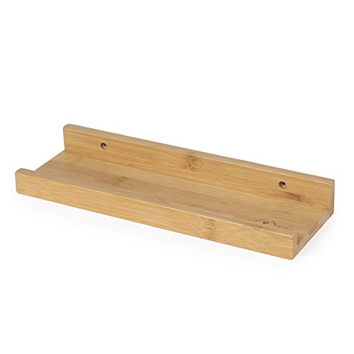 Rustic Bamboo Block 12" Floating Shelves | 12 Inch Picture Rail | Bathroom & Living Room Shelving | Bedside Shelf | Wall Mounted |Bamboo Storage | M&W 1 Rustic Bamboo Block 12" Floating Shelves | 12 Inch Picture Rail | Bathroom & Living Room Shelving | Bedside Shelf | Wall Mounted |Bamboo Storage | M&W