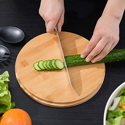 GEHE Salad Bowl with Servers Set - Large 9.8 inches Mixing Bowls Solid Bamboo Salad Wooden Bowl with Bamboo Lid Spoon for Fruits,Salads and Decoration (Black, 9.8INCH) 6 GEHE Salad Bowl with Servers Set - Large 9.8 inches Mixing Bowls Solid Bamboo Salad Wooden Bowl with Bamboo Lid Spoon for Fruits,Salads and Decoration (Black, 9.8INCH) - Image 6