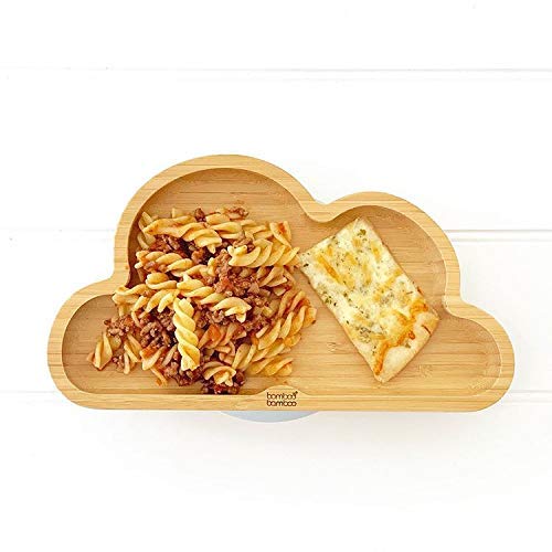 bamboo bamboo Baby and Toddler Plate with Suction for Feeding and Weaning, Bamboo Cloud Plate with Secure Suction for Babies from 6 Months (Cloud, Grey) 3 bamboo bamboo Baby and Toddler Plate with Suction for Feeding and Weaning, Bamboo Cloud Plate with Secure Suction for Babies from 6 Months (Cloud, Grey) - Image 3