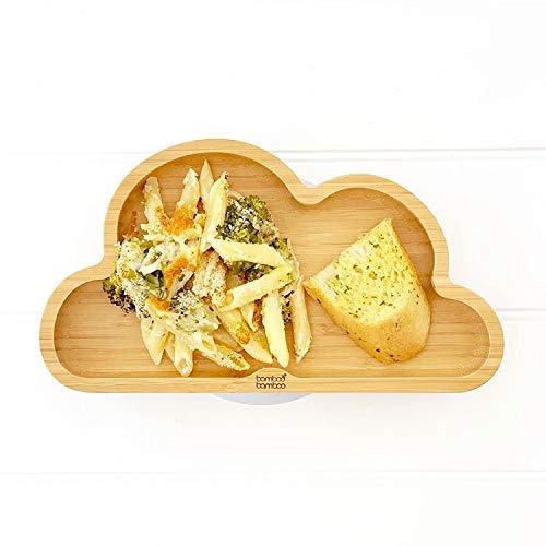 bamboo bamboo Baby and Toddler Plate with Suction for Feeding and Weaning, Bamboo Cloud Plate with Secure Suction for Babies from 6 Months (Cloud, Grey) 4 bamboo bamboo Baby and Toddler Plate with Suction for Feeding and Weaning, Bamboo Cloud Plate with Secure Suction for Babies from 6 Months (Cloud, Grey) - Image 4