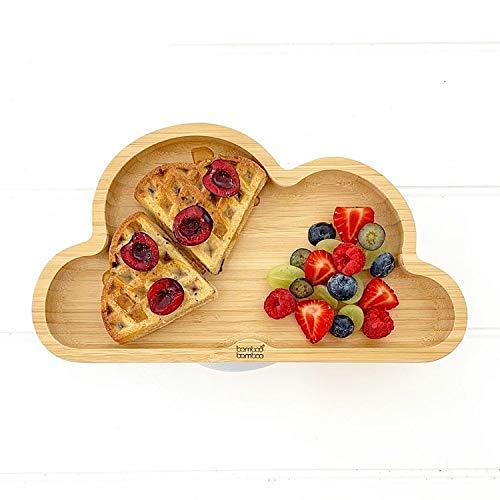 bamboo bamboo Baby and Toddler Plate with Suction for Feeding and Weaning, Bamboo Cloud Plate with Secure Suction for Babies from 6 Months (Cloud, Grey) 5 bamboo bamboo Baby and Toddler Plate with Suction for Feeding and Weaning, Bamboo Cloud Plate with Secure Suction for Babies from 6 Months (Cloud, Grey) - Image 5