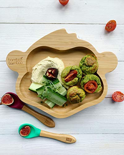 bamboo bamboo Baby and Toddler Plate with Suction for Feeding and Weaning, Bamboo Monkey Plate with Secure Suction for Babies from 6 Months (Monkey, Blue) 6 bamboo bamboo Baby and Toddler Plate with Suction for Feeding and Weaning, Bamboo Monkey Plate with Secure Suction for Babies from 6 Months (Monkey, Blue) - Image 6