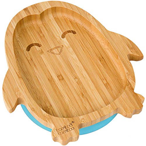 bamboo bamboo ® Baby Plate Kids and Toddler Suction Cup Bamboo Plate