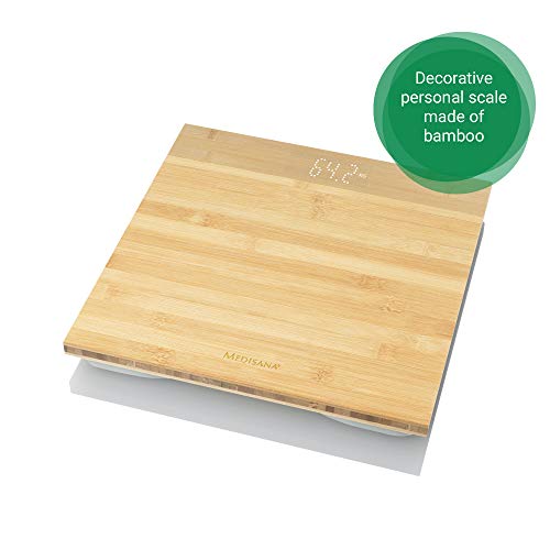 medisana PS 440 digital bamboo personal scale up to 180 kg / 396 lb, bathroom scales with automatic switch-off and invisible LED display 3 medisana PS 440 digital bamboo personal scale up to 180 kg / 396 lb, bathroom scales with automatic switch-off and invisible LED display - Image 3