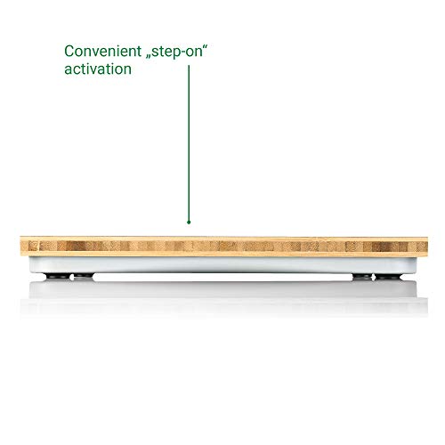 medisana PS 440 digital bamboo personal scale up to 180 kg / 396 lb, bathroom scales with automatic switch-off and invisible LED display 5 medisana PS 440 digital bamboo personal scale up to 180 kg / 396 lb, bathroom scales with automatic switch-off and invisible LED display - Image 5