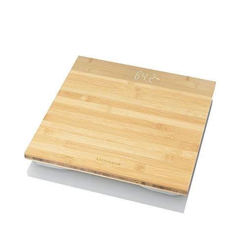 medisana PS 440 digital bamboo personal scale up to 180 kg / 396 lb, bathroom scales with automatic switch-off and invisible LED display 1 medisana PS 440 digital bamboo personal scale up to 180 kg / 396 lb, bathroom scales with automatic switch-off and invisible LED display