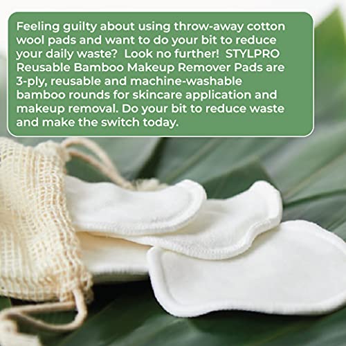 Stylpro Reusable Bamboo Makeup Remover Pads (Gift Set) 2 Stylpro Reusable Bamboo Makeup Remover Pads (Gift Set) - Image 2