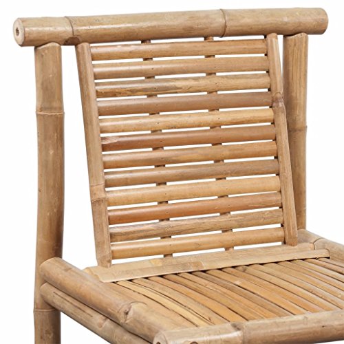 vidaXL Bamboo Bar Stools 2 pcs - Brown Bar Stools with backrest and 70cm Seat Height for Kitchen, Dining Room - Scandinavian, Farmhouse Style Furniture 5 vidaXL Bamboo Bar Stools 2 pcs - Brown Bar Stools with backrest and 70cm Seat Height for Kitchen, Dining Room - Scandinavian, Farmhouse Style Furniture - Image 5