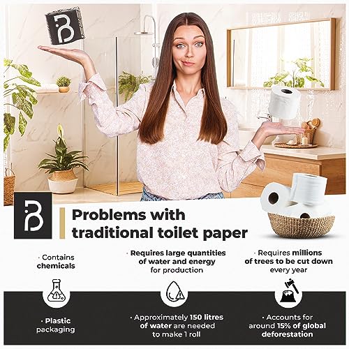 BAPANDA Bamboo Toilet Paper – 48 Rolls of Eco Friendly Toilet Paper – (3-Ply and 370 Sheets per Roll) – Plastic & Chemical Free, Soft, Septic Safe, Ultra Resistant & Sustainable 2 BAPANDA Bamboo Toilet Paper – 48 Rolls of Eco Friendly Toilet Paper – (3-Ply and 370 Sheets per Roll) – Plastic & Chemical Free, Soft, Septic Safe, Ultra Resistant & Sustainable - Image 2