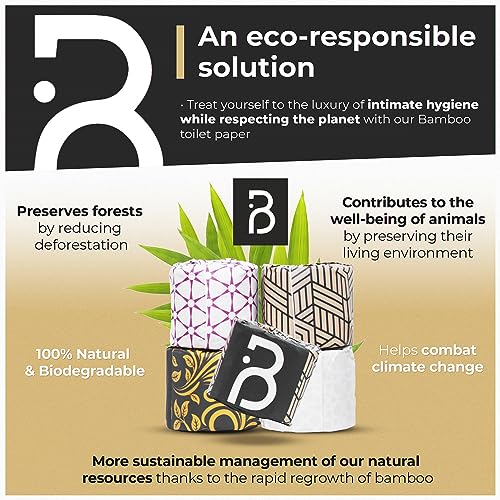BAPANDA Bamboo Toilet Paper – 48 Rolls of Eco Friendly Toilet Paper – (3-Ply and 370 Sheets per Roll) – Plastic & Chemical Free, Soft, Septic Safe, Ultra Resistant & Sustainable 3 BAPANDA Bamboo Toilet Paper – 48 Rolls of Eco Friendly Toilet Paper – (3-Ply and 370 Sheets per Roll) – Plastic & Chemical Free, Soft, Septic Safe, Ultra Resistant & Sustainable - Image 3