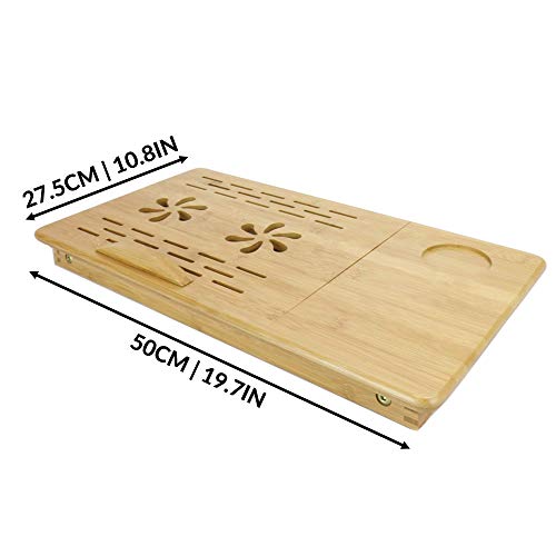 Bamboo Folding Laptop Stand | Wooden Bed Desk | Bed Table | Laptop Tray Bed | Breakfast Tray | Lap Table For Studying | Folding Legs | M&W 4 Bamboo Folding Laptop Stand | Wooden Bed Desk | Bed Table | Laptop Tray Bed | Breakfast Tray | Lap Table For Studying | Folding Legs | M&W - Image 4