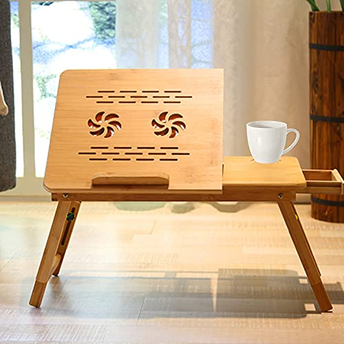 Bamboo Laptop Bed Desk, Laptop Table for Bed, Laptop Stand with Adjustable Trays and Foldable Legs Portable Bed Tray Notebook Stand with Drawer for Bed Sofa Couch 1 Bamboo Laptop Bed Desk, Laptop Table for Bed, Laptop Stand with Adjustable Trays and Foldable Legs Portable Bed Tray Notebook Stand with Drawer for Bed Sofa Couch
