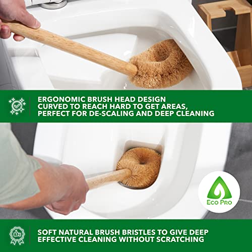 Eco Friendly Toilet Brush, Bamboo Toilet Brush, Eco Coconut Toilet Brush, Toilet Brush with Holder. 5 Eco Friendly Toilet Brush, Bamboo Toilet Brush, Eco Coconut Toilet Brush, Toilet Brush with Holder. - Image 5