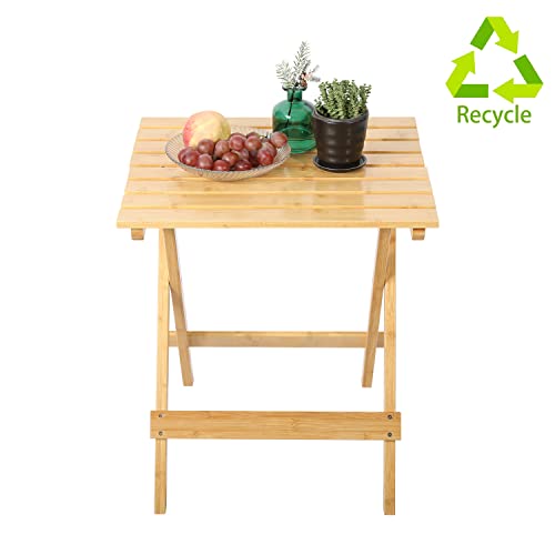 HOMECALL Bamboo Camping Table Picnic Table Small Balcony Table Garden Table Square for Patio,Kitchen,BBQ 4 HOMECALL Bamboo Camping Table Picnic Table Small Balcony Table Garden Table Square for Patio,Kitchen,BBQ - Image 4