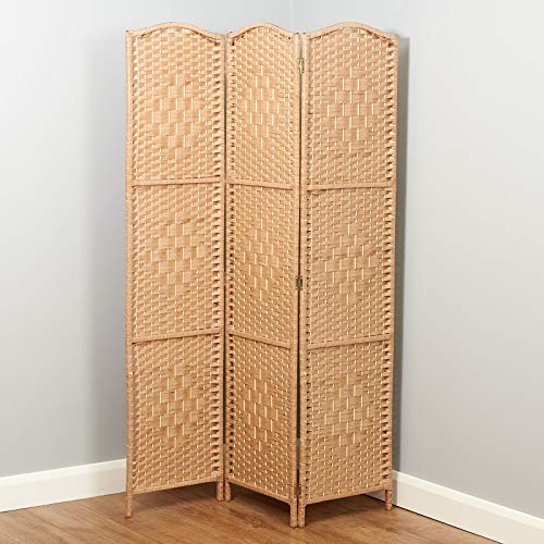 Hartleys Solid Weave Hand Made Wicker Room Divider Choice of Size and Colour Only Bamboo