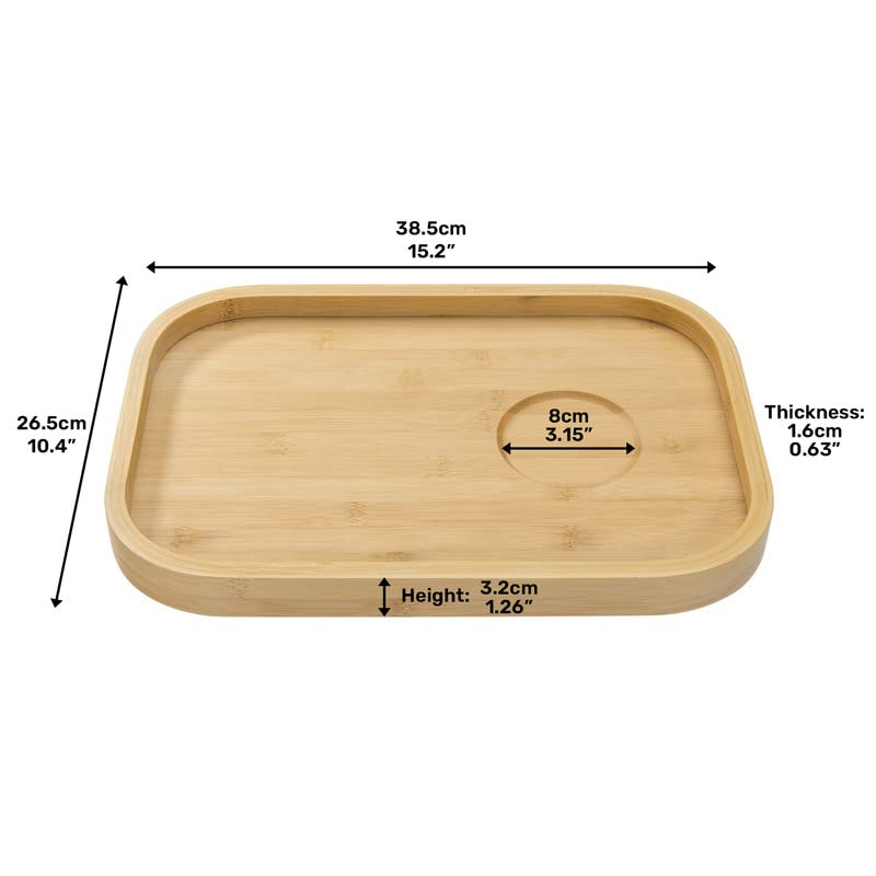 HollyHOME Bedside Shelf Bamboo Small Bedside Table Tray Round Corner Clip-on Hanging Table for Chair Dorm Bed, Natural 6 HollyHOME Bedside Shelf Bamboo Small Bedside Table Tray Round Corner Clip-on Hanging Table for Chair Dorm Bed, Natural - Image 6