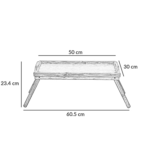 Innoteck Essentials Bamboo Breakfast Lunch Dinner Serving Tray – Portable Lightweight Bed Sofa Table with Folding Legs and Handles – Work as Desk for Laptop 2 Innoteck Essentials Bamboo Breakfast Lunch Dinner Serving Tray – Portable Lightweight Bed Sofa Table with Folding Legs and Handles – Work as Desk for Laptop - Image 2