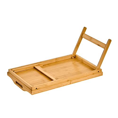 Innoteck Essentials Bamboo Breakfast Lunch Dinner Serving Tray – Portable Lightweight Bed Sofa Table with Folding Legs and Handles – Work as Desk for Laptop 5 Innoteck Essentials Bamboo Breakfast Lunch Dinner Serving Tray – Portable Lightweight Bed Sofa Table with Folding Legs and Handles – Work as Desk for Laptop - Image 5