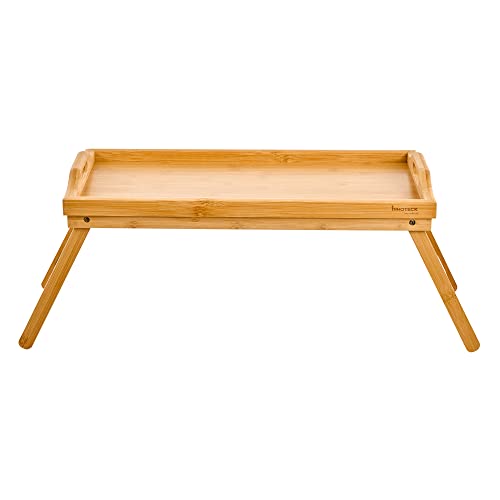 Innoteck Essentials Bamboo Breakfast Lunch Dinner Serving Tray – Portable Lightweight Bed Sofa Table with Folding Legs and Handles – Work as Desk for Laptop 6 Innoteck Essentials Bamboo Breakfast Lunch Dinner Serving Tray – Portable Lightweight Bed Sofa Table with Folding Legs and Handles – Work as Desk for Laptop - Image 6