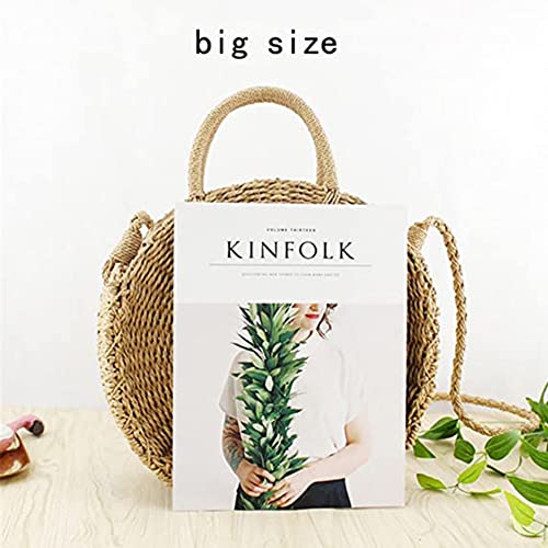 MAOYUTOU Straw Vintage Bamboo Bag Handbag Women's Woven Bag Summer Beach Bag Round Boho Bag Women Travel Holiday Leisure Braided Bag, brown, 1 7 MAOYUTOU Straw Vintage Bamboo Bag Handbag Women's Woven Bag Summer Beach Bag Round Boho Bag Women Travel Holiday Leisure Braided Bag, brown, 1 - Image 7
