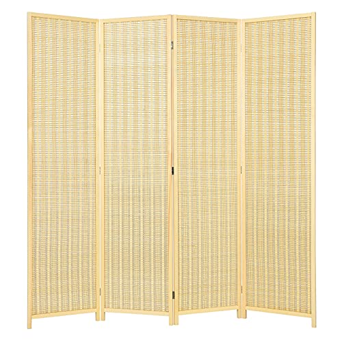 Multigot Folding Room Dividers, 4 Panel Bamboo Privacy Screen, Portable Partition Wall for Bedroom Living Room Office 7 Multigot Folding Room Dividers, 4 Panel Bamboo Privacy Screen, Portable Partition Wall for Bedroom Living Room Office - Image 7