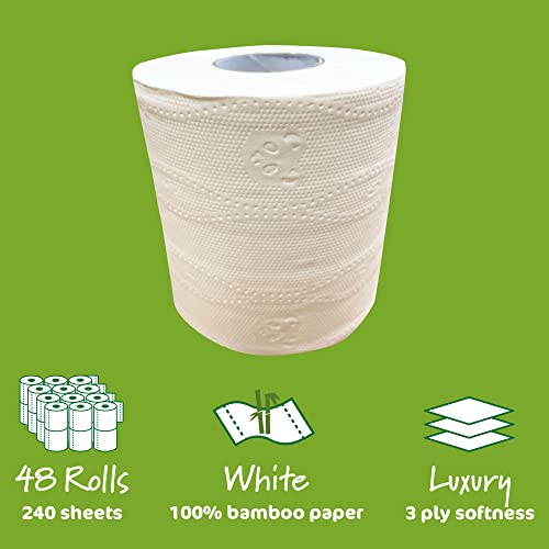 Panda Soft - 48 x 240 Sheet - Bamboo Toilet Rolls - 3 Ply - Plastic Free Packaging - 100% FSC 5 Panda Soft - 48 x 240 Sheet - Bamboo Toilet Rolls - 3 Ply - Plastic Free Packaging - 100% FSC - Image 5