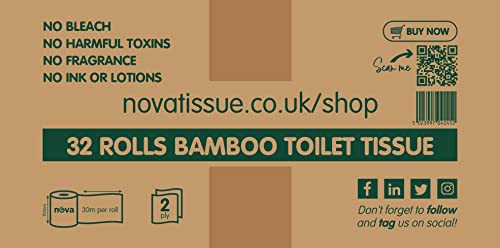 Quilted Bamboo Rolls | Soft on Nature Eco Toilet Tissue Paper | 2ply | Unbleached | UK Made (32) 2 Quilted Bamboo Rolls | Soft on Nature Eco Toilet Tissue Paper | 2ply | Unbleached | UK Made (32) - Image 2