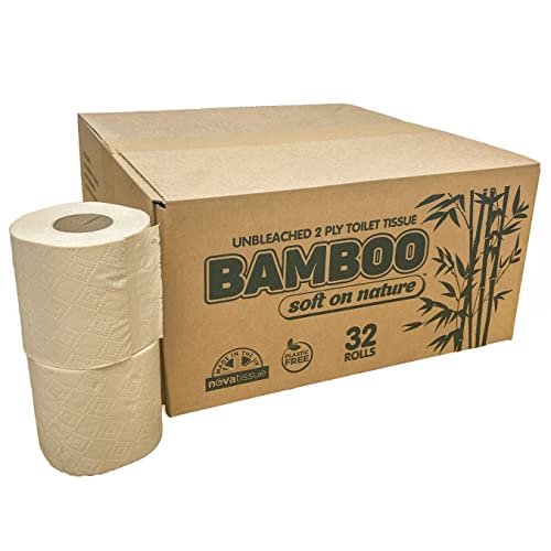 Quilted Bamboo Rolls | Soft on Nature Eco Toilet Tissue Paper | 2ply | Unbleached | UK Made (32) 1 Quilted Bamboo Rolls | Soft on Nature Eco Toilet Tissue Paper | 2ply | Unbleached | UK Made (32)