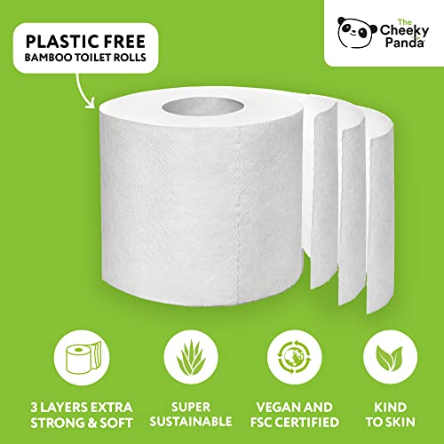 The Cheeky Panda Bamboo Toilet Paper – 9 Rolls of Toilet Paper | Plastic Free Packaging and Sustainable Toilet Tissue | 100% Compostable 2 The Cheeky Panda Bamboo Toilet Paper – 9 Rolls of Toilet Paper | Plastic Free Packaging and Sustainable Toilet Tissue | 100% Compostable - Image 2