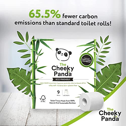 The Cheeky Panda Bamboo Toilet Rolls Bulk Buy – 45 Rolls (5 Packs of 9) | 3 Ply Toilet Paper | Plastic Free Packaging and Sustainable Tissue Paper | Compostable Loo Roll 4 The Cheeky Panda Bamboo Toilet Rolls Bulk Buy – 45 Rolls (5 Packs of 9) | 3 Ply Toilet Paper | Plastic Free Packaging and Sustainable Tissue Paper | Compostable Loo Roll - Image 4