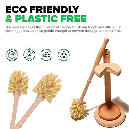 WorldFront Naturals Wooden Toilet Brush with Long Beechwood Handle & Sisals Bristals for 360C Deep Bathroom Cleaning - Bamboo, Natural, Sturdy & Durable Toilet Washing Brushes with Stand 3 WorldFront Naturals Wooden Toilet Brush with Long Beechwood Handle & Sisals Bristals for 360C Deep Bathroom Cleaning - Bamboo, Natural, Sturdy & Durable Toilet Washing Brushes with Stand - Image 3