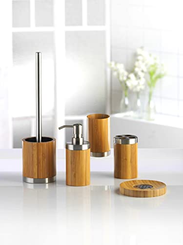 axentia Bonja toilet granitur, bamboo, brown, stainless steel 6 axentia Bonja toilet granitur, bamboo, brown, stainless steel - Image 6