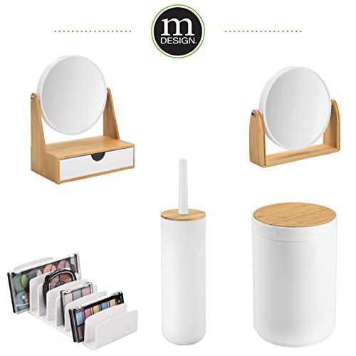 mDesign Toilet Brush and Holder – Toilet Brush Holder Set for Cleaning Bathroom – Ideal Bathroom Accessories – Bamboo/White 5 mDesign Toilet Brush and Holder – Toilet Brush Holder Set for Cleaning Bathroom – Ideal Bathroom Accessories – Bamboo/White - Image 5