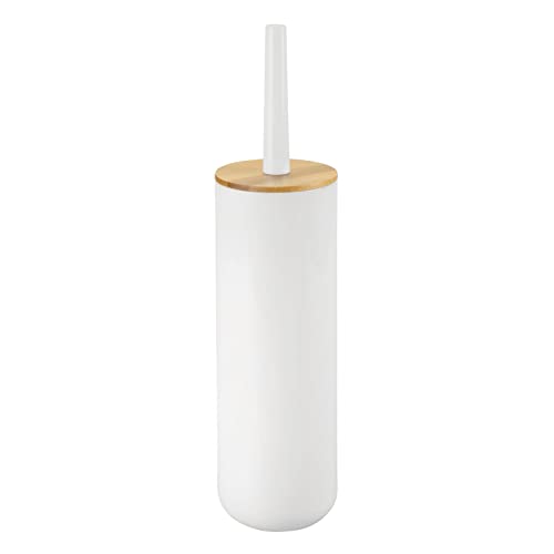 mDesign Toilet Brush and Holder – Toilet Brush Holder Set for Cleaning Bathroom – Ideal Bathroom Accessories – Bamboo/White 1 mDesign Toilet Brush and Holder – Toilet Brush Holder Set for Cleaning Bathroom – Ideal Bathroom Accessories – Bamboo/White