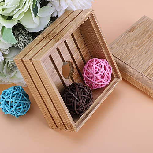 2 PCS Bamboo Soap Dish Holder, Natural Wooden Soap Storage, Handmade Soap Case with Lid for Soap Holder, Square Wood Soap Boxes for Kitchen Bathroom Shower Sponges 5 2 PCS Bamboo Soap Dish Holder, Natural Wooden Soap Storage, Handmade Soap Case with Lid for Soap Holder, Square Wood Soap Boxes for Kitchen Bathroom Shower Sponges - Image 5